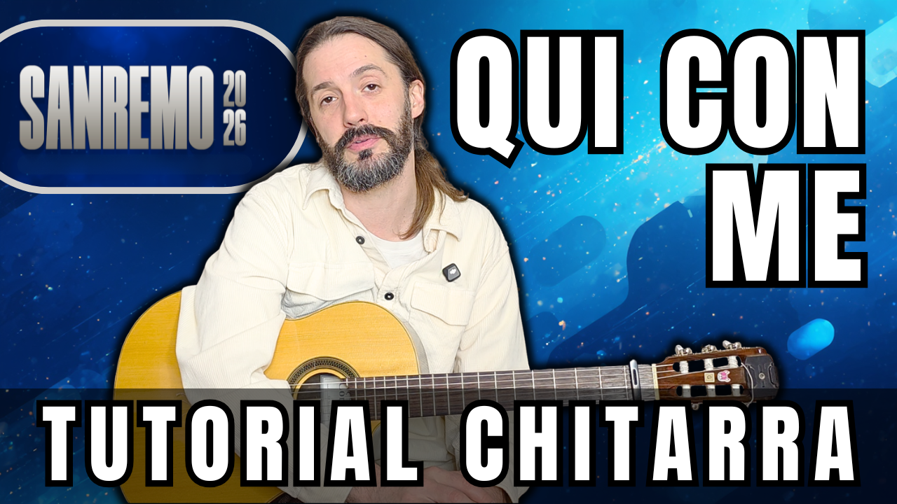 Qui con me - Serena Brancale | Tutorial di Chitarra