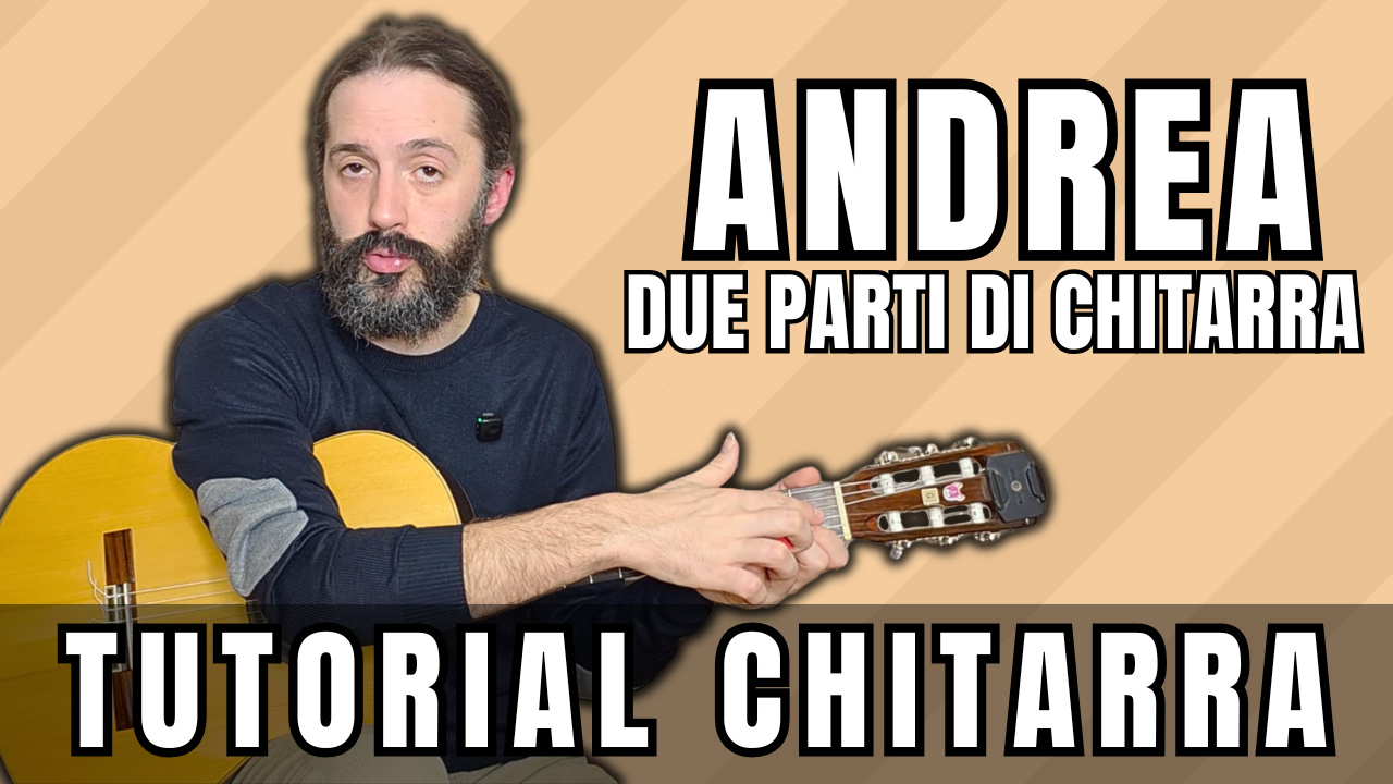 Andrea - Fabrizio De André (parte solista) | Tutorial Chitarra